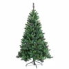 Dense pine needle and traditional PVC mixed Christmas tree with pinecone