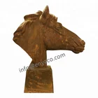 Rustic Cast Iron Outdoor Life Size Garden Animal Horse Statues