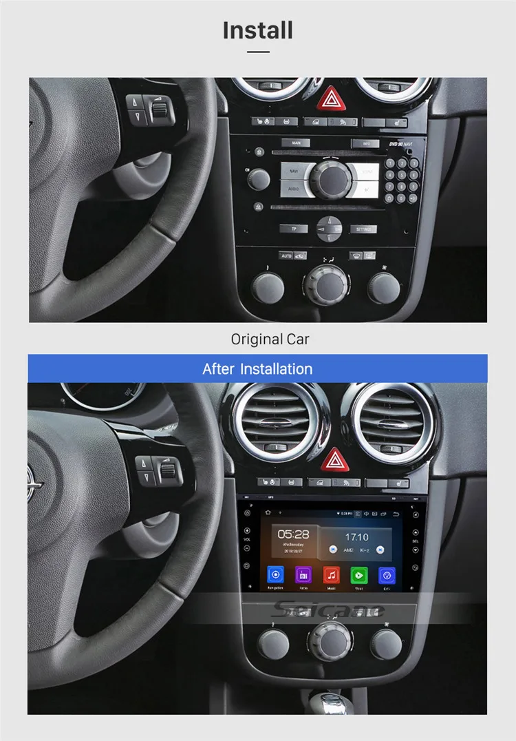 Android 9 0 9 Inch Touchscreen Multimedia Player For Opel Corsa 2006