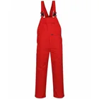 Custom Made Red Polyester Cotton Work Bib Overalls Pants