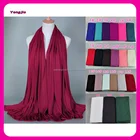 Multi Color Hot-selling Fashion Women Cotton Modal Scarf Muslim Head Wrap Hijab Long Solid Islamic Jersey Scarf Wholesale