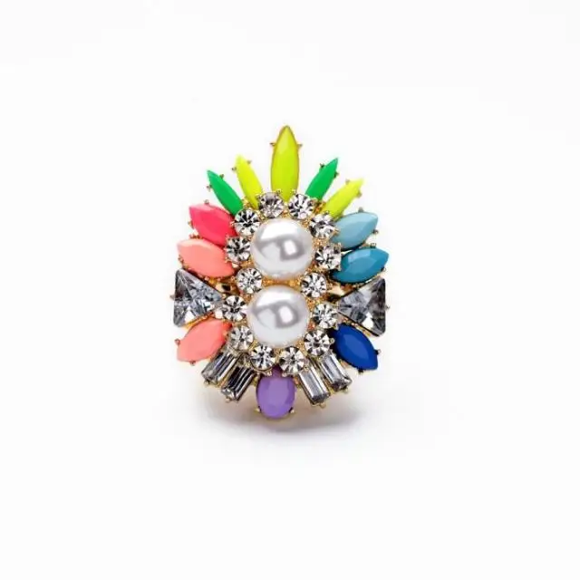 jz00118 best gift dvacaman fashion colorful gemstones gold color