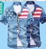 Wholesale walson new men's short sleeve jean shirt fashionable and casual apparel