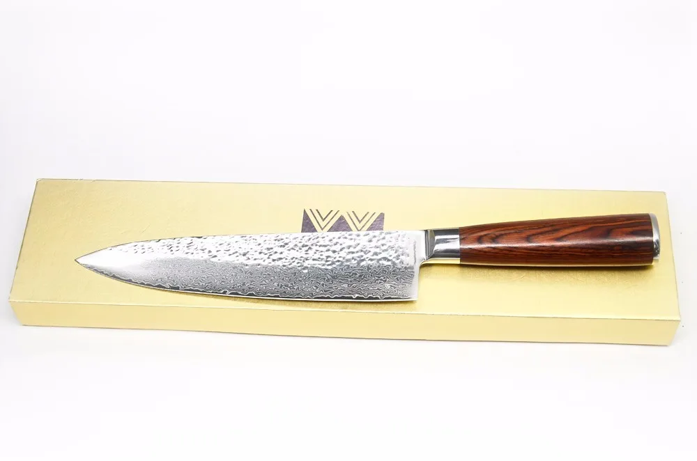 Vg10 De Acero De Damasco 8 Pulgadas Chef Cuchillo De Damasco De Alta