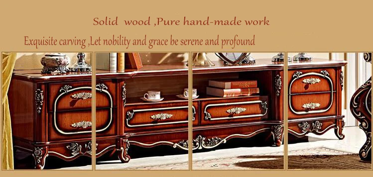 Antique High Living Room Wooden furniture lcd TV Stand pfy10008