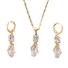 2018 Guangzhou Manufacturer Fashionable Jewelry Small Dubai 18 Carat Gold Plated Earrings Jewelry Sets for Women