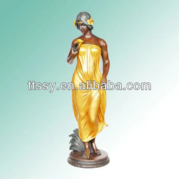 bronze girl statue