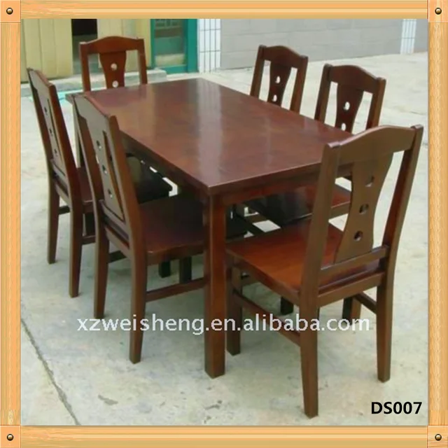 wooden Dining furniture table and 6 chairs DS007