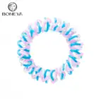 Fashion hair ties women hair scrunchies elastic girl telephone cord Hair ring bracelet