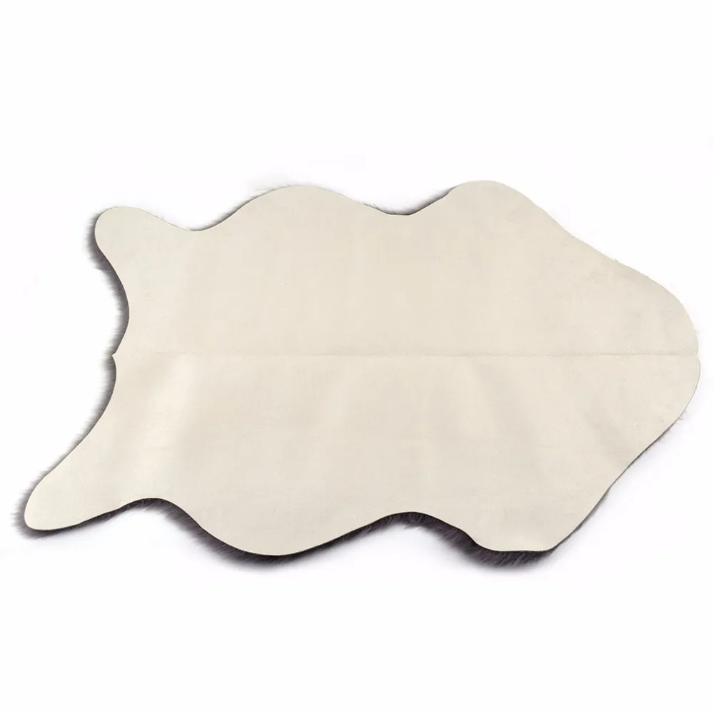 Super Soft Faux Sheepskin Chair Warm Hairy Carpet Seat Pad Plain Skin Fur Plain Fluffy Area Rugs Washable Bedroom Mat