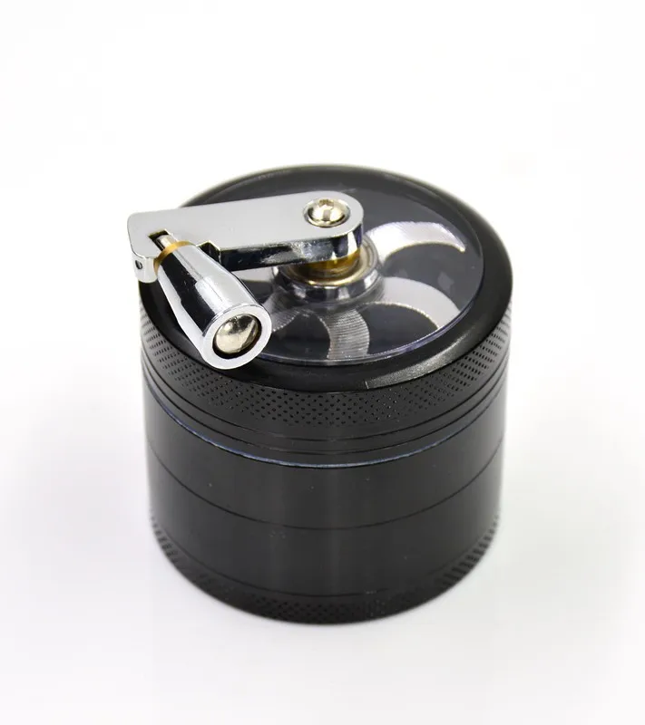 Zinc Alloy 56mm 4 Pieces Herb Grinder Crushing Machine Cigarette Tobacco Crusher Hand Crank