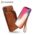 PU Leather Cell Wallet Mobile Phone Case For iPhone X, With Hand Sling