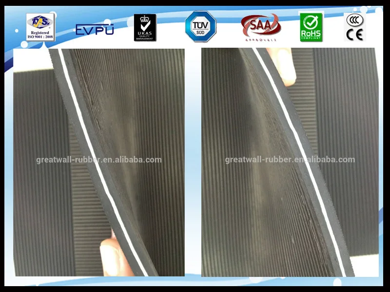 Composite ribbed insulation rubber sheet passed EU certification