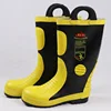 Steel toe fire resistant fireman rubber safety boot