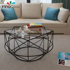 Coffee Table Glass Creative Furniture Tempered Glass Square Small Table Small Apartment Living Room Table Personality