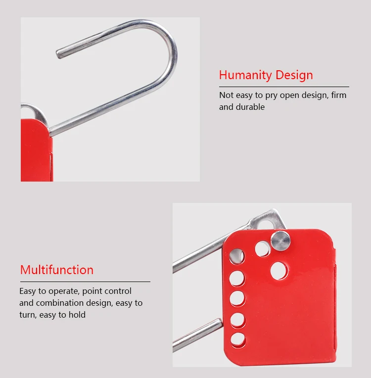 BOSHI High Quality 7 Holes Steel Material Shackles Lockout Tagout Hasp