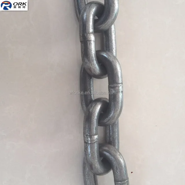 blackened link chain