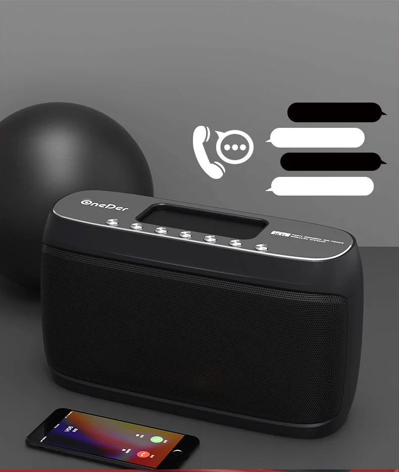 OneDer D1 Hi-Fi Wireless Stereo Speaker Multifunction Boombox Bluetooth Speaker Built-in 5500amh Big Power - ANKUX.COM