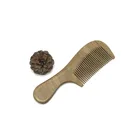 Green sandalwood laser logo bridal hair comb