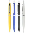 White promotion Plastic Ball Pen thin rod metal clamps to press plastic pen Office supplies hotel gift pen