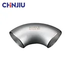SUS304 316 Stainless steel butt-weld fittings BW LR long radius 90 degree sch10 sch40 seamless ss elbow