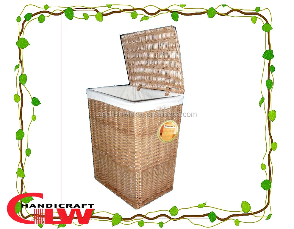 basket,storage basket,1 piece split willow hamper with liner