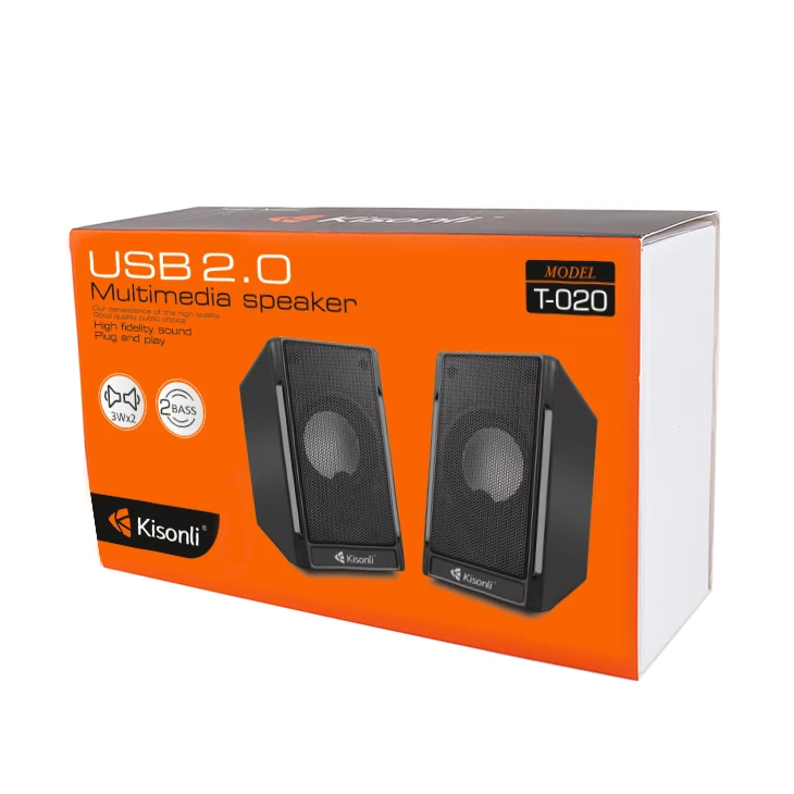 Kisonli electronic gadgets factory direct sale computer 2 way speakers custom logo speaker box - ANKUX.COM