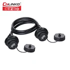 Usb circular watertight IP67 connector usb 2.0 socket female panel mount cable connector