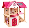 STEAM Goodkids Educational Toy Preschool Kid's Pink Wooden Doll House