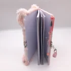 80 Notebook Fox Pattern Embroidery 80 Sheets Fluffy Notebook With Lock And Pen