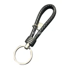 Promotional wholesale cheap custom leather keychain metal logo keychain