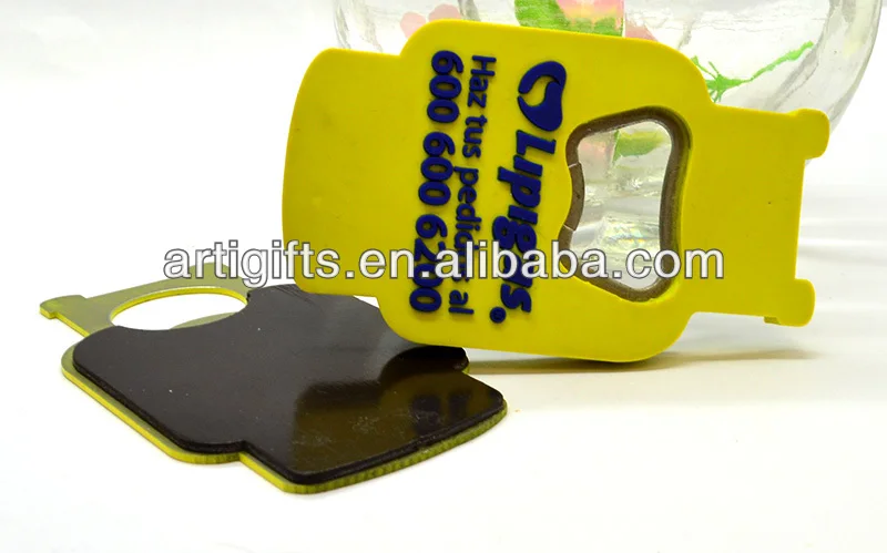 promotion cheap custom bottle opener with fridge magnet