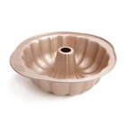 10" non-stick carbon steel champagne gold pumpkin cake baking pan bakeware