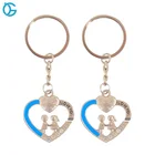 Love Theme Custom Metal Cute Couple Key Ring