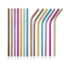 Amazon new hot selling Stainless Steel 304(18/10) Straw Bar dinking metal straw popotes de acero inoxidable