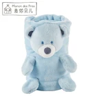 Soft baby flannel fleece Royal blanket with plush sheep toy