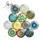 Luyun 30mm glass magnet Vintage pattern decorative Magnets