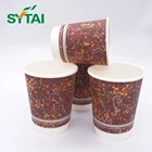 Disposable hot drink Custom Logo Printing double wall cup custom
