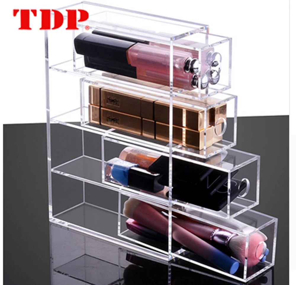 2019 New Fashion Product makeup organizer box 4 drawer sunglasses storage case Jewelry box Clear Acrylic storage box Large size