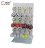 Simple 3-Tier 12 Hooks Metal Wire Keychain Key Ring Display Stand, Countertop Keyholder Display Stand