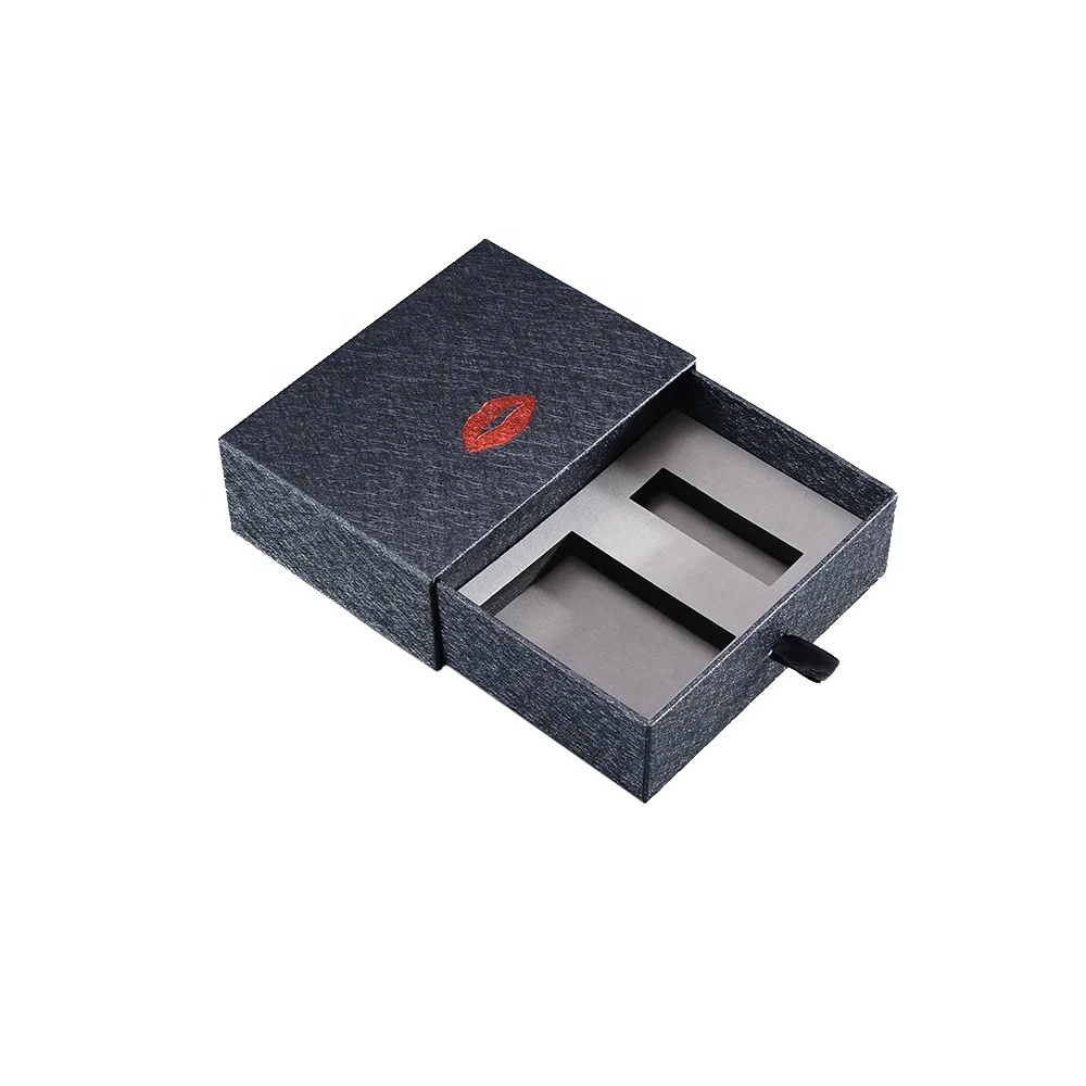 custom rigid cardboard jewelry gift packaging slide paper drawer