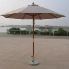 Big giant outdoor patio sun beach umbrella wooden garden balinese parasol for sale