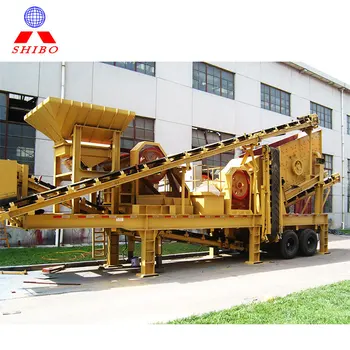 High efficiency ce portable crusher plant in the gravel quarry