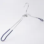 Foldable Wire hanger /Metal coat hanger with pvc coated on shoulders