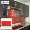 Decorative beveled porcelain mosaic tiles 100*200 brick shape ceramic kitchen wall pure red subway tile