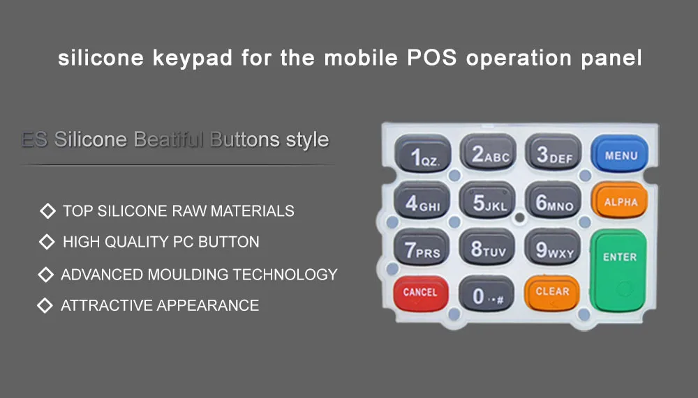 Custom Keypad With Carbon Pill POS Keypad Silicone Rubber Numeric Keypad