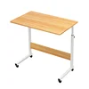Wooden Removable Computer PC Desk Table Office Bedroom Dinner TV Table with wheels