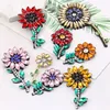3D Red flower DIY Patches rhinestone sequins cloth Applique beading