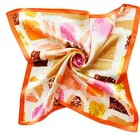 Fashion style hand rolled hem silk scarf 90x90