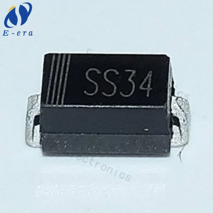 20 Diodes Schottky SS34 DO-214AB - 40V 3A - Pour Circuits Haute Fréquence - SMD